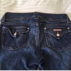 Hudson clap jeans.
